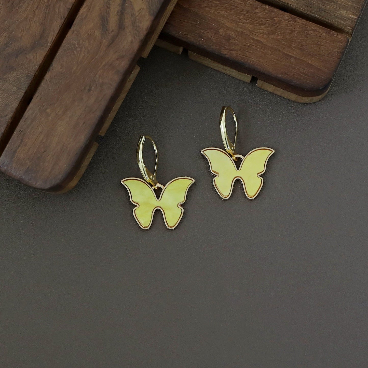 Butterfly Neckpiece With Hoop Earring